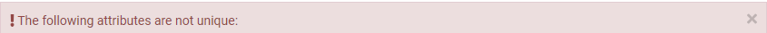 Attributes not unique msg