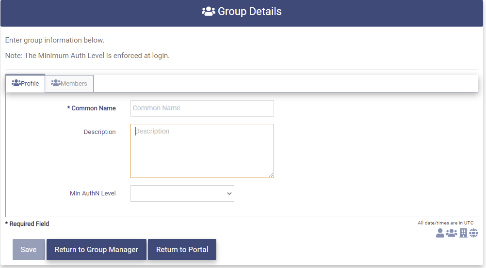Group Details Page