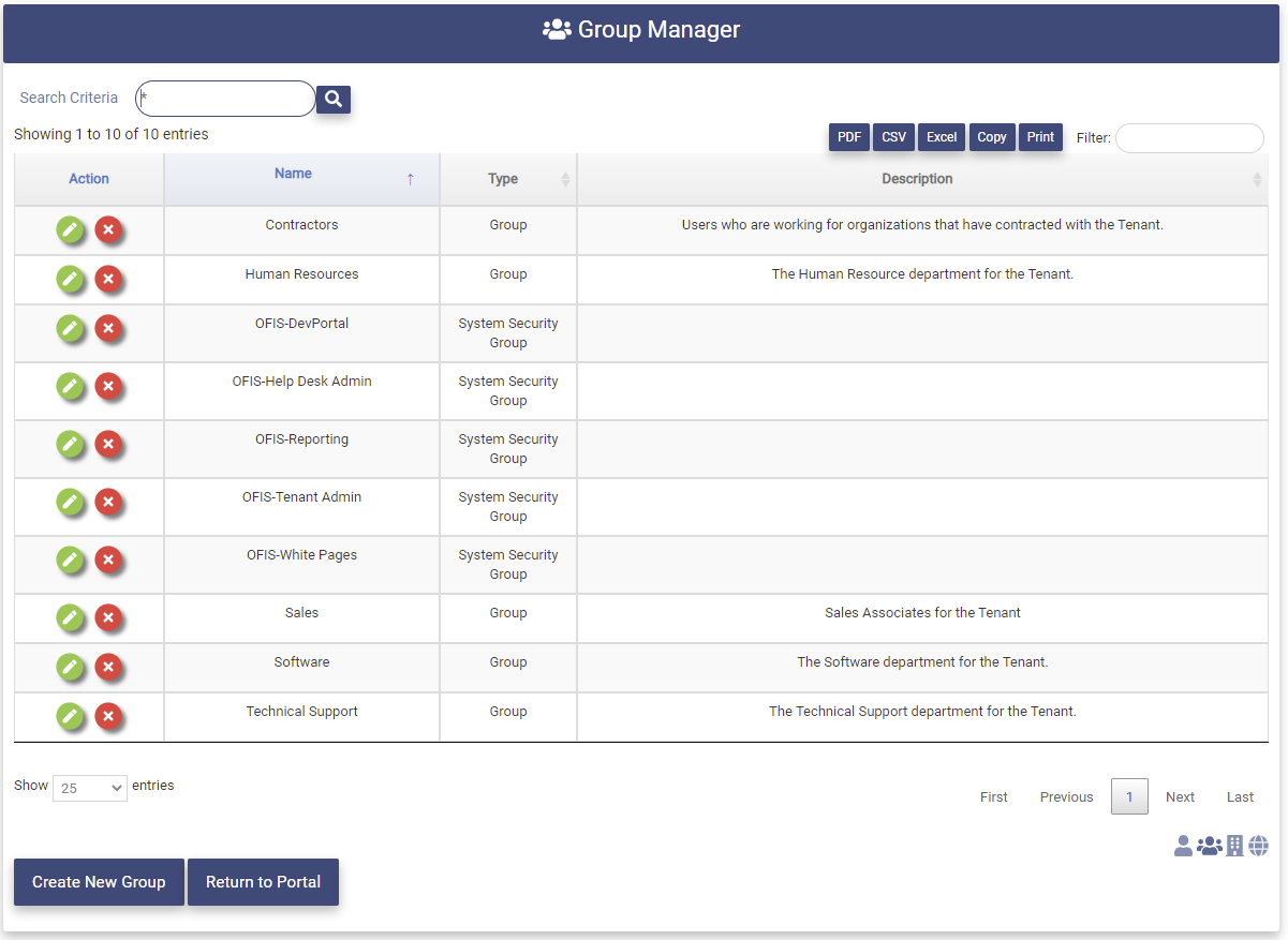Group Manager Page