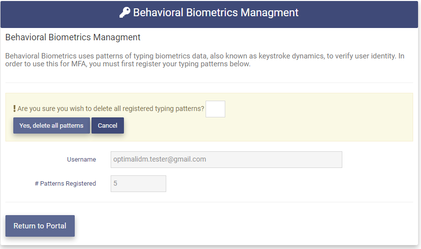 Behavioral Biometrics Delete Patterns msg