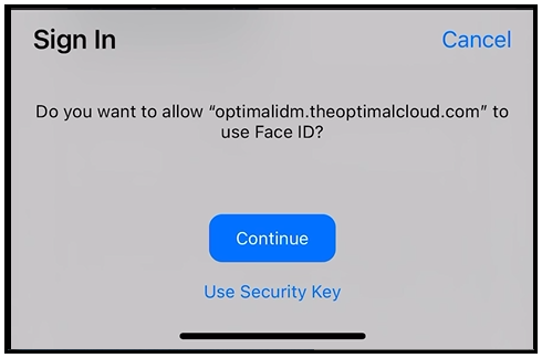 Enable Security Key iphone 2