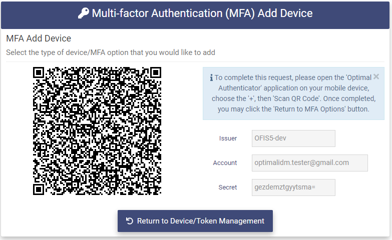 MFA Add Device Page 3