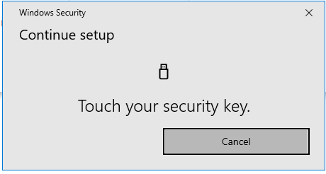 Security Key Touch Msg