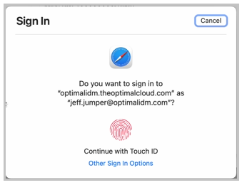 Use TouchID laptop 2